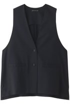 【ミズイロ インド/mizuiro ind】のdeep V neck wide vest ベスト navy|ID:prp329100003522191