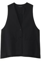 【ミズイロ インド/mizuiro ind】のdeep V neck wide vest ベスト black|ID:prp329100003522191