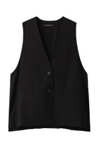 【ミズイロ インド/mizuiro ind】のdeep V neck wide vest ベスト blackA|ID:prp329100003522191