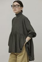 【カレンソロジー/Curensology】のハイネックギャザーニットプルオーバー 人気、トレンドファッション・服の通販 founy(ファニー) ファッション Fashion レディースファッション WOMEN トップス・カットソー Tops/Tshirt ニット Knit Tops プルオーバー Pullover なめらか Smooth ギャザー Gather デニム Denim ハイネック High Neck バランス Balance フレア Flare ワイド Wide 再入荷 Restock/Back In Stock/Re Arrival 冬 Winter thumbnail グレー|ID: prp329100003524214 ipo3291000000027746012