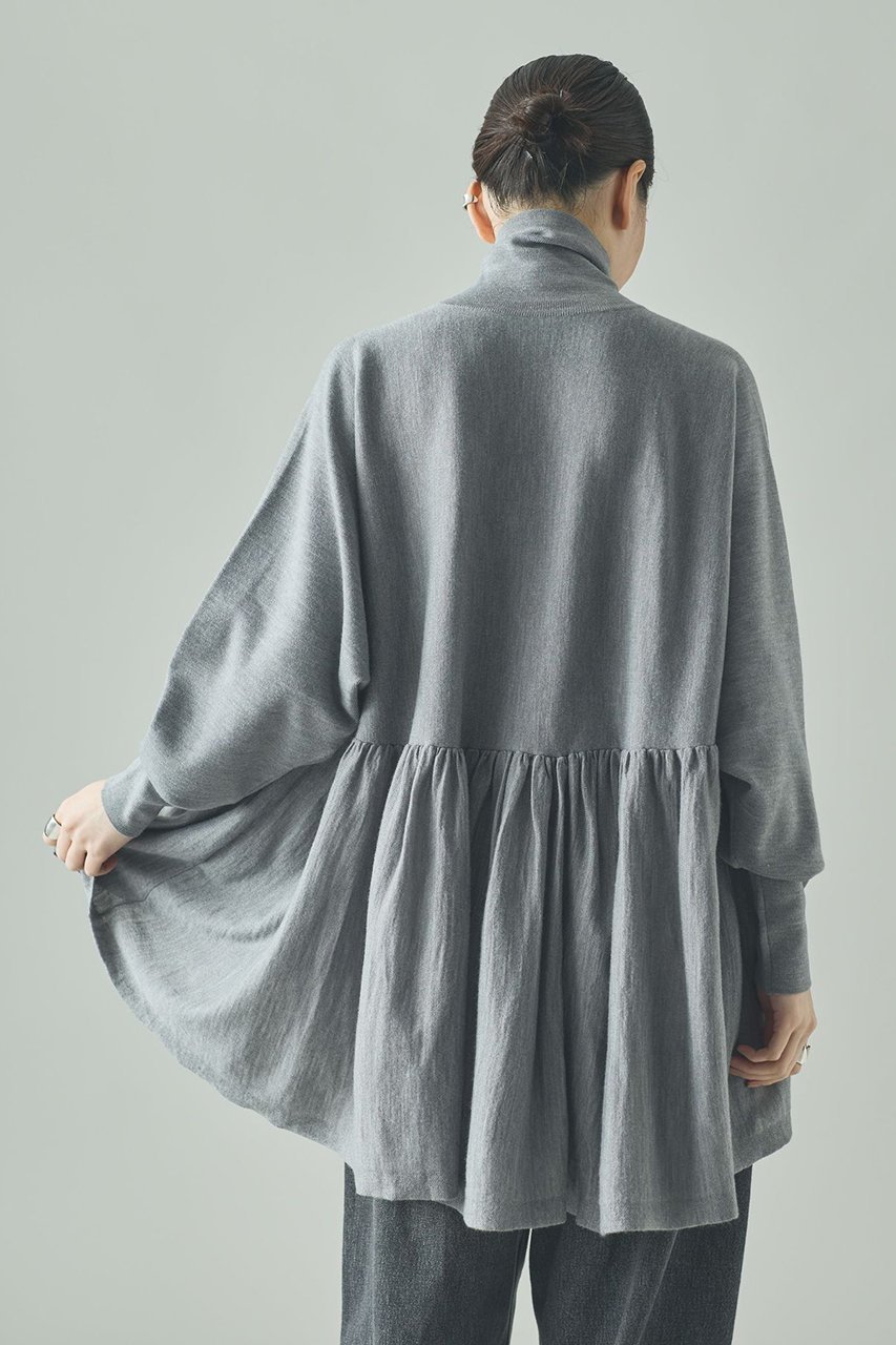 【カレンソロジー/Curensology】のハイネックギャザーニットプルオーバー 人気、トレンドファッション・服の通販 founy(ファニー) 　ファッション　Fashion　レディースファッション　Fashion for Women　トップス・カットソー　Cut & Sew Tops　ニット　Knit Tops & Sweaters　カジュアルプルオーバー・ニットトップス　Pullovers & Knit Tops / Casual Pullovers　なめらか　Smooth, Silky Texture　ギャザー　Gathered, Ruffled　ハイネック　High Neck, Mock Neck　フレア　Flare, Flared　冬　Winter / This Winter　other-4|ID: prp329100003524214 ipo3291000000035600048