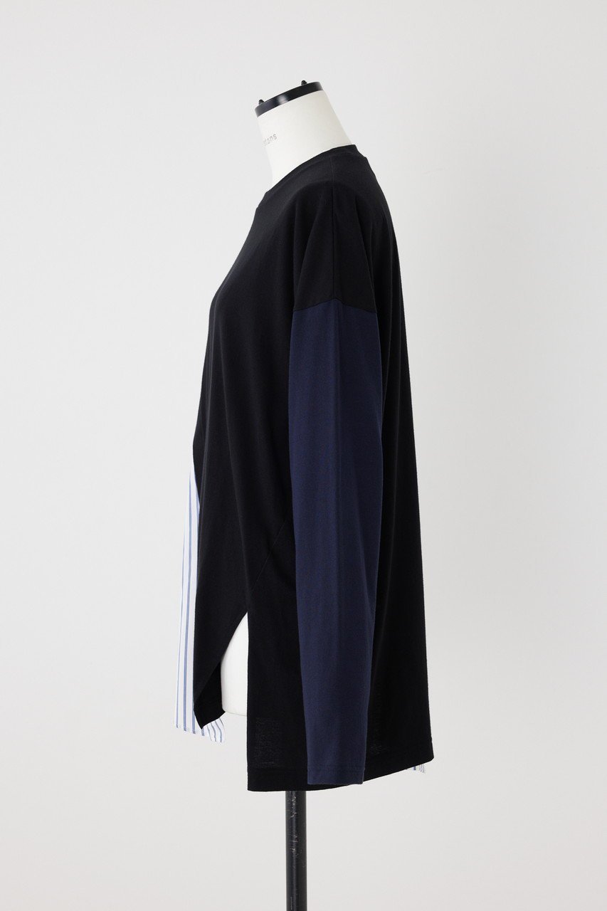 【ナゴンスタンス/nagonstans】のソフト天竺 アシンメMIX P.O/プルオーバー 人気、トレンドファッション・服の通販 founy(ファニー) 　ファッション　Fashion　レディースファッション　WOMEN　トップス・カットソー　Tops/Tshirt　シャツ/ブラウス　Shirts/Blouses　ロング / Tシャツ　T-Shirts　プルオーバー　Pullover　カットソー　Cut and Sewn　アシンメトリー　Asymmetry　スリーブ　Sleeve　ロング　Long　other-2|ID: prp329100003526843 ipo3291000000031400684