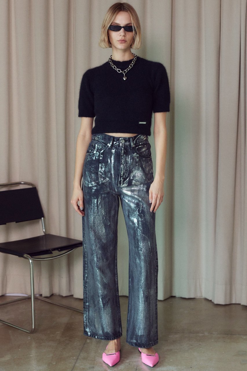 【プランク プロジェクト/PRANK PROJECT】のカスレ泊デニム / Blur Leaf Denim 人気、トレンドファッション・服の通販 founy(ファニー) ファッション Fashion レディースファッション Fashion for Women パンツ Pants & Trousers デニムパンツ・ジーンズ・美脚デニム Denim Jeans & Pants ストレート Straight, Straight Cut デニム Denim, Jeans Material プリント Print, Printed Pattern other-7|ID: prp329100003529525 ipo3291000000034423535