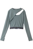 【プランク プロジェクト/PRANK PROJECT】のカットアウトクロップドリブTEE / Cut-out Cropped Rib TEE 人気、トレンドファッション・服の通販 founy(ファニー) ファッション Fashion レディースファッション WOMEN トップス・カットソー Tops/Tshirt シャツ/ブラウス Shirts/Blouses ロング / Tシャツ T-Shirts カットソー Cut and Sewn クロップド Cropped スリーブ Sleeve ロング Long thumbnail BLU(ブルー)|ID: prp329100003534065 ipo3291000000026727947