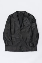 【プランク プロジェクト/PRANK PROJECT】のSHEEPレザーテーラードジャケット / SHEEP Leather Tailored Jacket BLK(ブラック)|ID:prp329100003534075