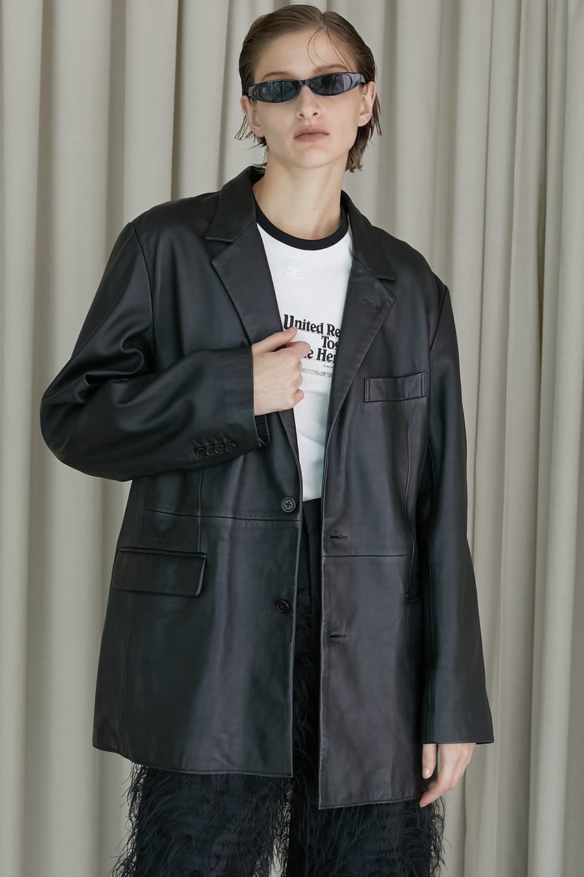 【プランク プロジェクト/PRANK PROJECT】のSHEEPレザーテーラードジャケット / SHEEP Leather Tailored Jacket 人気、トレンドファッション・服の通販 founy(ファニー) 　ファッション　Fashion　レディースファッション　Fashion for Women　アウター　Coat / Outerwear Collection　レディースジャケット・軽アウター　Jackets　テーラードジャケット / 通勤・きれいめスタイル　Tailored Jackets & Blazers　ジャケット　Jacket, Outerwear　冬　Winter / This Winter　other-8|ID: prp329100003534075 ipo3291000000036223748