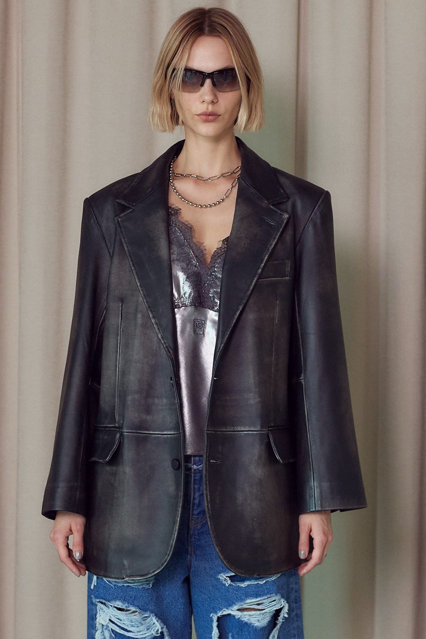【プランク プロジェクト/PRANK PROJECT】のラブオフSHEEPレザーテーラードジャケット / Rub Off SHEEP Leather Tailored Jacket 人気、トレンドファッション・服の通販 founy(ファニー) 　ファッション　Fashion　レディースファッション　WOMEN　アウター　Coat Outerwear　ジャケット　Jackets　テーラードジャケット　Tailored Jackets　ジャケット　Jacket　ヴィンテージ　Vintage　冬　Winter　other-8|ID: prp329100003534076 ipo3291000000031400177