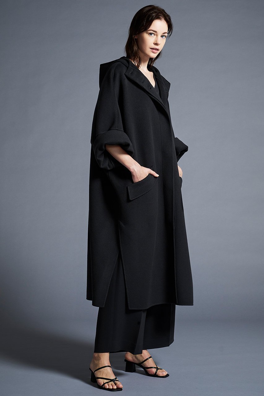 【アミカ/AMICA】のフーディージレ/コート 人気、トレンドファッション・服の通販 founy(ファニー) 　ファッション　Fashion　レディースファッション　Fashion for Women　アウター　Coat / Outerwear Collection　コート・ロングコート・ピーコート　Long Coats, Peacoats & More　ショート　Short, Short Length　スリット　Slit, Slit Detail　スリーブ　Sleeve, Long Sleeve / Short Sleeve　バランス　Balance, Style Balance　パターン　Pattern, Design Print　ロング　Long, Long-Length　エレガント 上品　Elegant　冬　Winter / This Winter　秋　Autumn　other-8|ID: prp329100003534225 ipo3291000000036515020