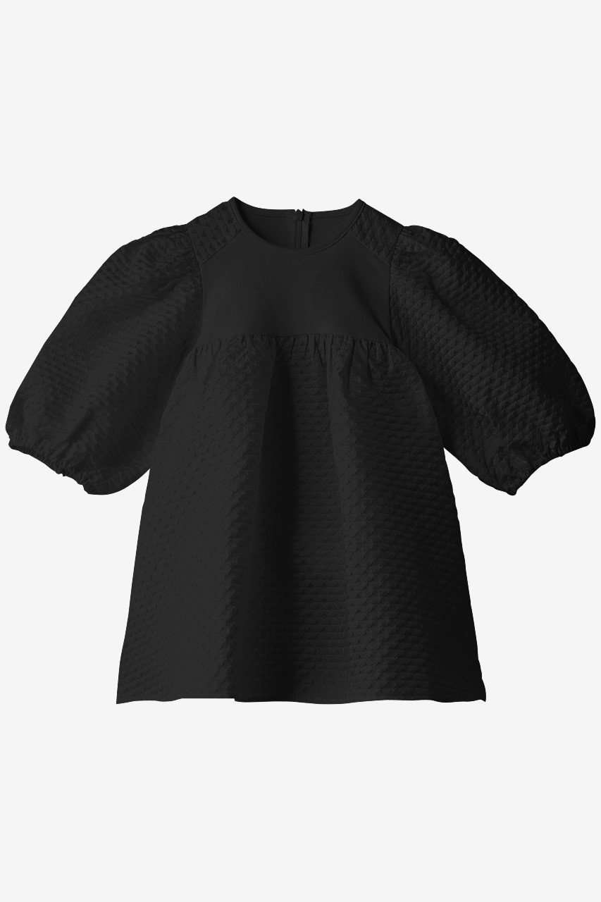 【アミカ/AMICA / KIDS】の【KIDS】クローバーパフドレス ブラック(9Y-11Y) 9Y-11Y インテリア・キッズ・メンズ・レディースファッション・服の通販 founy(ファニー) 　ファッション　Fashion　キッズファッション　Fashion for Kids　ワンピース　Dresses　ショート　Short, Short Length　スリーブ　Sleeve, Long Sleeve / Short Sleeve　チュニック　Tunic, Long Top　エレガント 上品　Elegant　人気　Popular, Best Seller　今季　This Season, Current Season　ブラック(4Y-6Y)|ID: prp329100003534240 ipo3291000000035398634