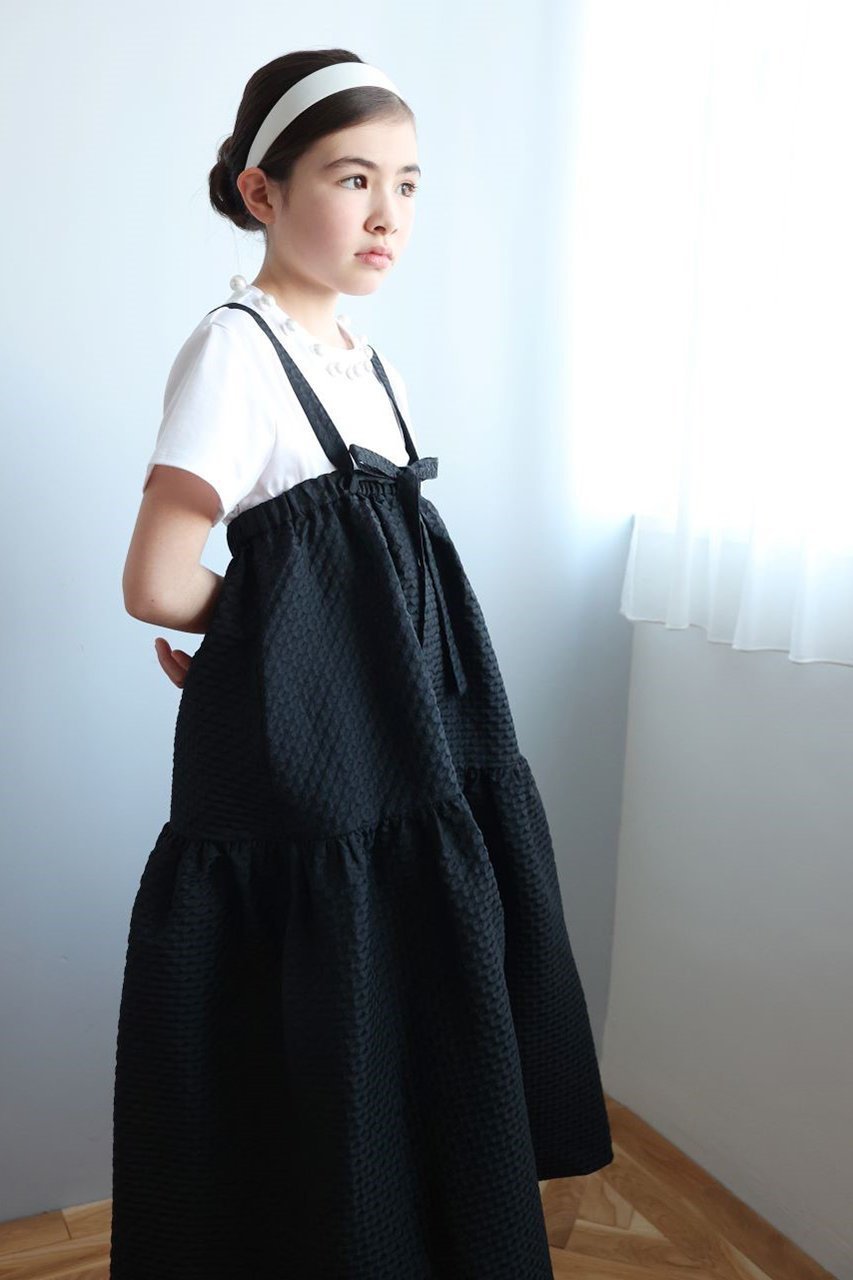 【アミカ/AMICA / KIDS】の【BABY&KIDS】クローバークチュールドレス ブラック(6Y-11Y) 6Y-11Y 人気、トレンドファッション・服の通販 founy(ファニー) 　ファッション　Fashion　キッズファッション　Fashion for Kids　ワンピース　Dresses　おすすめ　Recommended / Our Picks　サスペンダー　Suspenders, Braces　ラップ　Wrap, Wrap Design　人気　Popular, Best Seller　今季　This Season, Current Season　定番　Standard, Basic Item　other-5|ID: prp329100003534241 ipo3291000000036192359