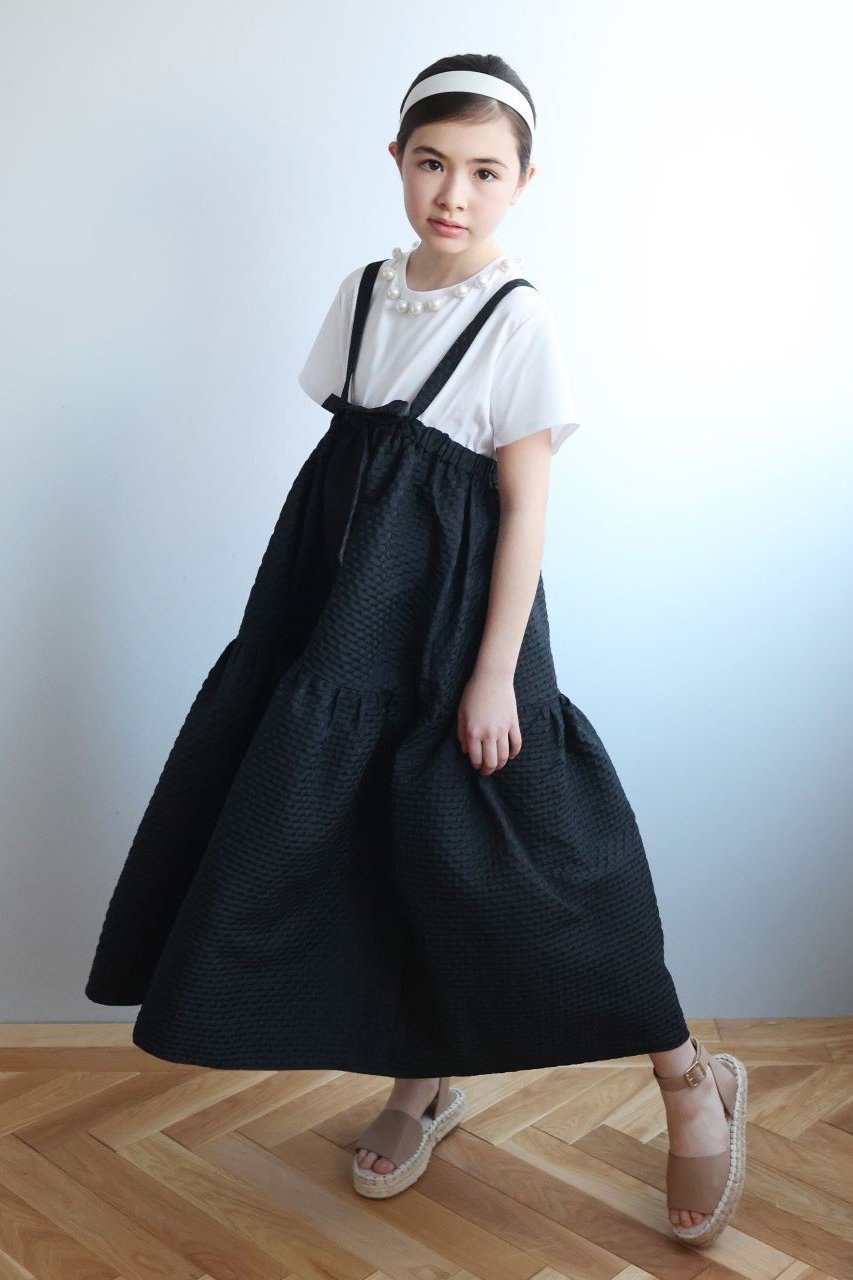 【アミカ/AMICA / KIDS】の【BABY&KIDS】クローバークチュールドレス ブラック(6Y-11Y) 6Y-11Y 人気、トレンドファッション・服の通販 founy(ファニー) 　ファッション　Fashion　キッズファッション　Fashion for Kids　ワンピース　Dresses　おすすめ　Recommended / Our Picks　サスペンダー　Suspenders, Braces　ラップ　Wrap, Wrap Design　人気　Popular, Best Seller　今季　This Season, Current Season　定番　Standard, Basic Item　other-7|ID: prp329100003534241 ipo3291000000036192361