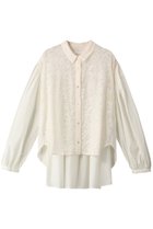 【ミディウミソリッド/MIDIUMISOLID】のlace switching back gather shirt シャツ ivory|ID: prp329100003538316 ipo3291000000026949716