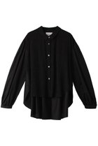 【ミディウミソリッド/MIDIUMISOLID】のlace switching back gather shirt シャツ black|ID: prp329100003538316 ipo3291000000026949717