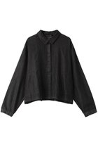 【ミズイロ インド/mizuiro ind】のdenim pin tucked short shirt シャツ black|ID:prp329100003538390