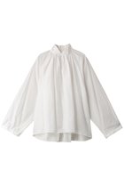 【ミズイロ インド/mizuiro ind】のstand collar gather shirt シャツ off white|ID:prp329100003538395