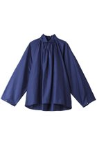 【ミズイロ インド/mizuiro ind】のstand collar gather shirt シャツ blue|ID:prp329100003538395