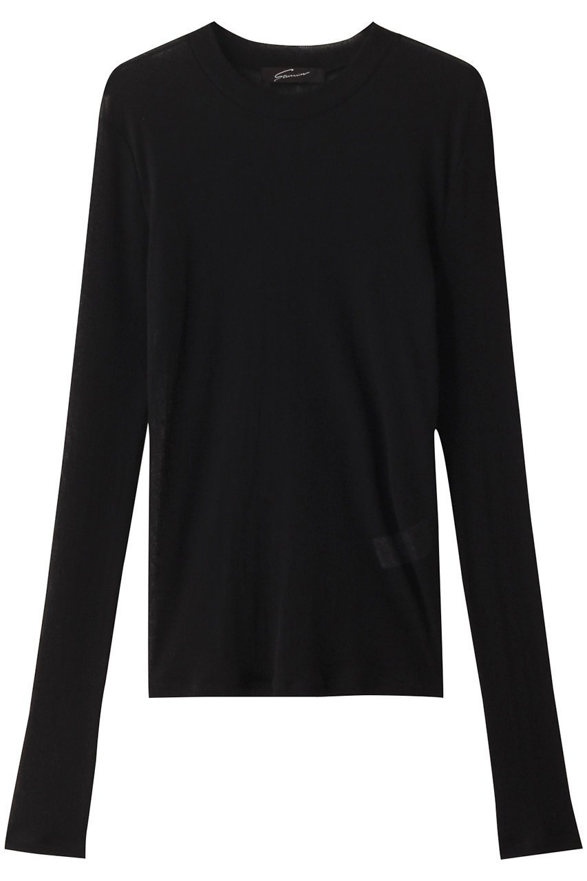 【スタニングルアー/STUNNING LURE】のシアーテレコロングTシャツ インテリア・キッズ・メンズ・レディースファッション・服の通販 founy(ファニー) 　ファッション　Fashion　レディースファッション　Fashion for Women　トップス・カットソー　Cut & Sew Tops　シャツ・ブラウス・オフィスカジュアル　Elegant Blouses & Button-Ups　ロングTシャツ・Tシャツ　Longline T-Shirts & Tees　カットソー・ベーシックTシャツ　Cut-and-Sewn Tops / Stretch Tees & Basics　シアー　Sheer, See-Through　スリーブ　Sleeve, Long Sleeve / Short Sleeve　ロング　Long, Long-Length　ブラック|ID: prp329100003538404 ipo3291000000032899348