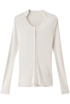 【リムアーク/RIM.ARK】のNeck design slim knit CD/ニットカーディガン ホワイト|ID: prp329100003538414 ipo3291000000036224165