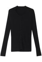 【リムアーク/RIM.ARK】のNeck design slim knit CD/ニットカーディガン ブラック|ID: prp329100003538414 ipo3291000000036530870