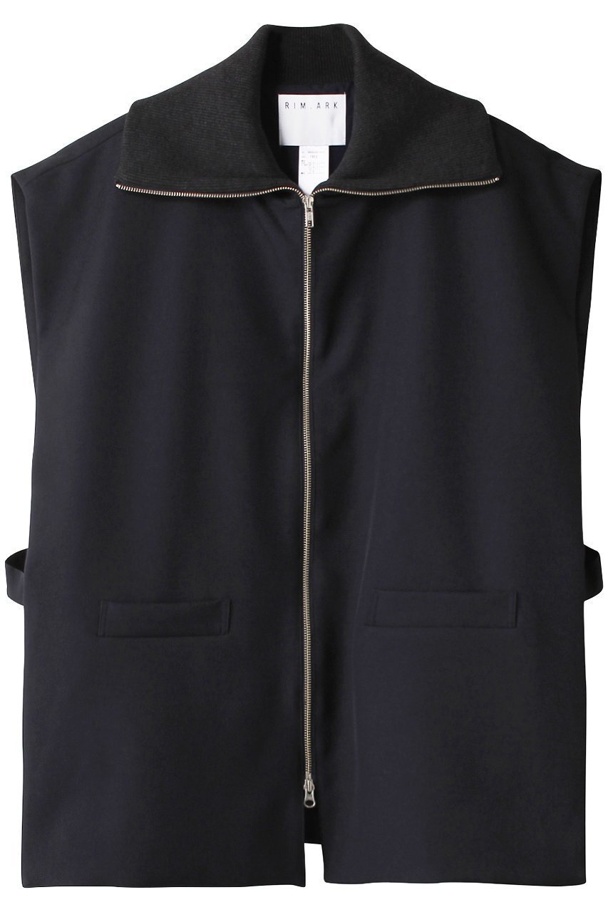 【リムアーク/RIM.ARK】のCombination cape/ケープ インテリア・キッズ・メンズ・レディースファッション・服の通販 founy(ファニー) ファッション Fashion レディースファッション Fashion for Women トップス・カットソー Cut & Sew Tops キャミソール&ノースリーブ Camisoles & Sleeveless Tops シャツ・ブラウス・オフィスカジュアル Elegant Blouses & Button-Ups スタイリッシュ Stylish, Fashionable セットアップ Set-Up, Coordinated Outfit ノースリーブ Sleeveless, No-Sleeve ネイビー|ID: prp329100003538417 ipo3291000000032883283