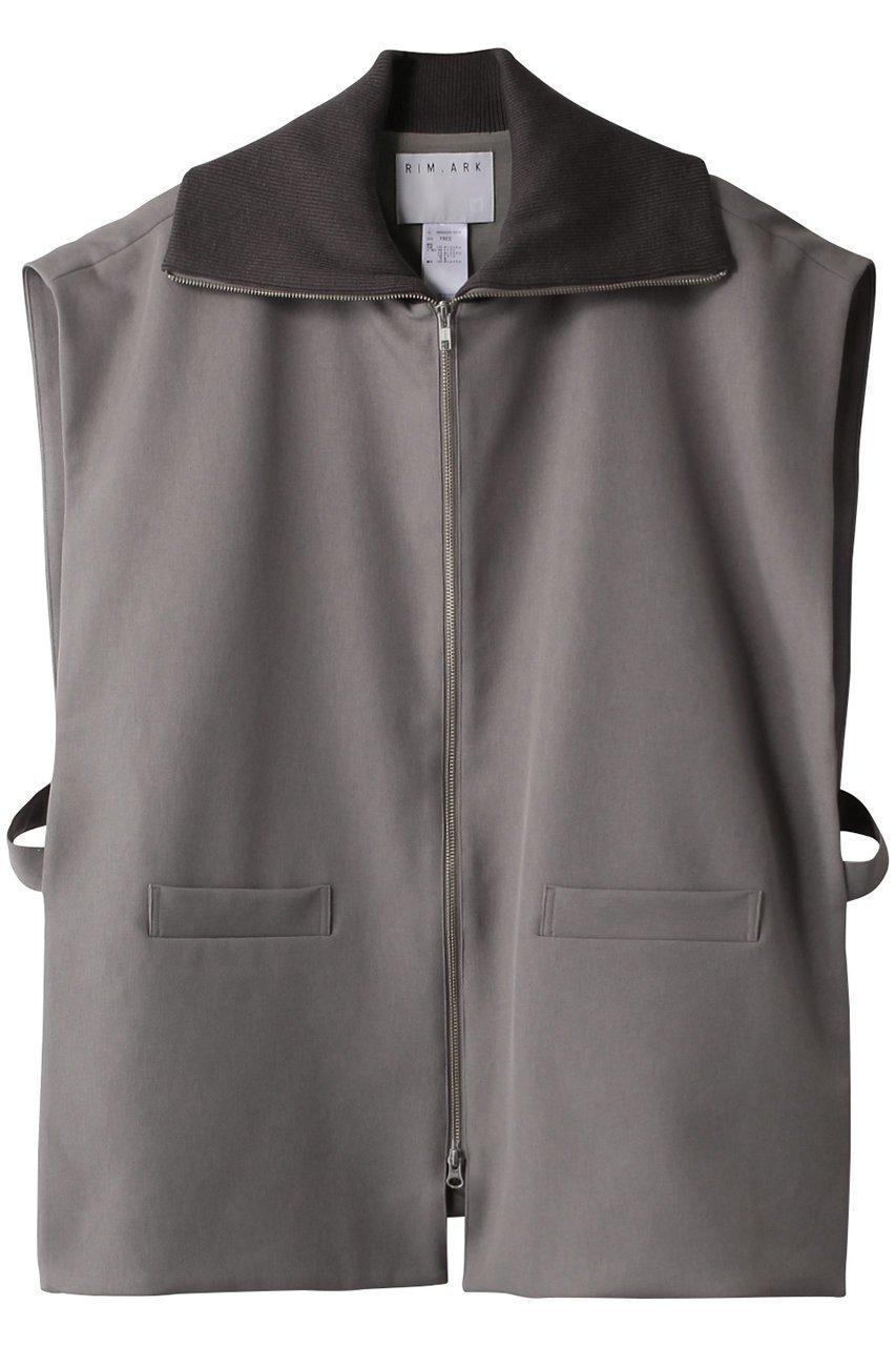 【リムアーク/RIM.ARK】のCombination cape/ケープ インテリア・キッズ・メンズ・レディースファッション・服の通販 founy(ファニー) ファッション Fashion レディースファッション Fashion for Women トップス・カットソー Cut & Sew Tops キャミソール&ノースリーブ Camisoles & Sleeveless Tops シャツ・ブラウス・オフィスカジュアル Elegant Blouses & Button-Ups スタイリッシュ Stylish, Fashionable セットアップ Set-Up, Coordinated Outfit ノースリーブ Sleeveless, No-Sleeve ライトグレー|ID: prp329100003538417 ipo3291000000032883287