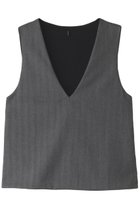 【ミズイロ インド/mizuiro ind】のcheck V neck reversible vest ベスト gray|ID:prp329100003540038