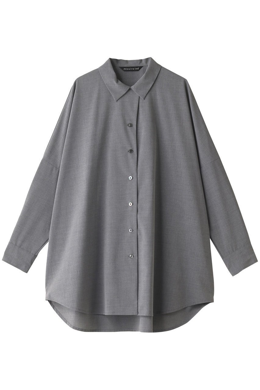 【ミズイロ インド/mizuiro ind】のwide shirt シャツ インテリア・キッズ・メンズ・レディースファッション・服の通販 founy(ファニー) 　ファッション　Fashion　レディースファッション　WOMEN　トップス・カットソー　Tops/Tshirt　シャツ/ブラウス　Shirts/Blouses　シンプル　Simple　スリーブ　Sleeve　チュニック　Tunic　ポンチョ　Poncho　ロング　Long　l.gray|ID: prp329100003541736 ipo3291000000029958341