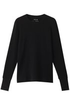 【スリー ドッツ/three dots】のスフレコットン ロングスリーブT ブラック|ID: prp329100003541763 ipo3291000000032891857