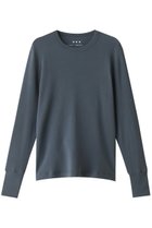 【スリー ドッツ/three dots】のスフレコットン ロングスリーブT グレイッシュブルー|ID: prp329100003541763 ipo3291000000032891862