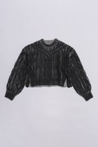 【プランク プロジェクト/PRANK PROJECT】のケーブルベイントニットプルオーバー / Cable Painted Knit Pullover 人気、トレンドファッション・服の通販 founy(ファニー) ファッション Fashion レディースファッション WOMEN トップス・カットソー Tops/Tshirt ニット Knit Tops プルオーバー Pullover ウォーム クロップド ボトム thumbnail BLK(ブラック)|ID: prp329100003541818 ipo3291000000023371700