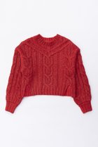 【プランク プロジェクト/PRANK PROJECT】のケーブルベイントニットプルオーバー / Cable Painted Knit Pullover 人気、トレンドファッション・服の通販 founy(ファニー) ファッション Fashion レディースファッション WOMEN トップス・カットソー Tops/Tshirt ニット Knit Tops プルオーバー Pullover ウォーム クロップド ボトム thumbnail RED(レッド)|ID: prp329100003541818 ipo3291000000023371701