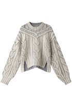 【プランク プロジェクト/PRANK PROJECT】のケーブルベイントニットプルオーバー / Cable Painted Knit Pullover IVR(アイボリー)|ID: prp329100003541818 ipo3291000000029771437