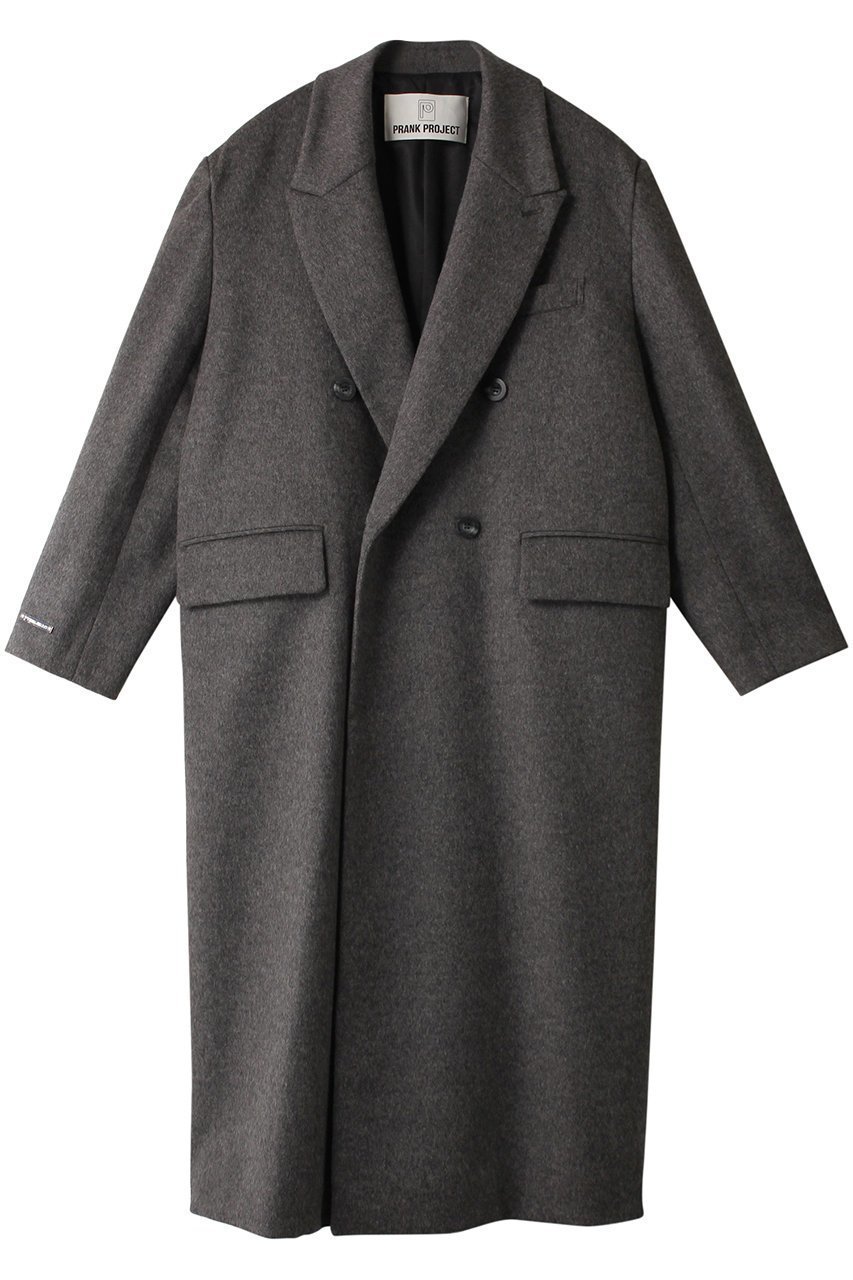 【プランク プロジェクト/PRANK PROJECT】のカシミアビーバーダブルチェスターコート / Cashmere Beaver Double Chester Coat インテリア・キッズ・メンズ・レディースファッション・服の通販 founy(ファニー) 　ファッション　Fashion　レディースファッション　Fashion for Women　アウター　Coat / Outerwear Collection　コート・ロングコート・ピーコート　Long Coats, Peacoats & More　チェスターコート・ロング丈アウター　Chester Coats / Chesterfield Long Coats　エレガント 上品　Elegant　クラシック　Classic, Timeless Style　チェスターコート　Chester Coat, Long Coat　マキシ　Maxi, Full Length　マニッシュ　Mannish, Boyish　ロング　Long, Long-Length　GRY(グレー)|ID: prp329100003541824 ipo3291000000036561966