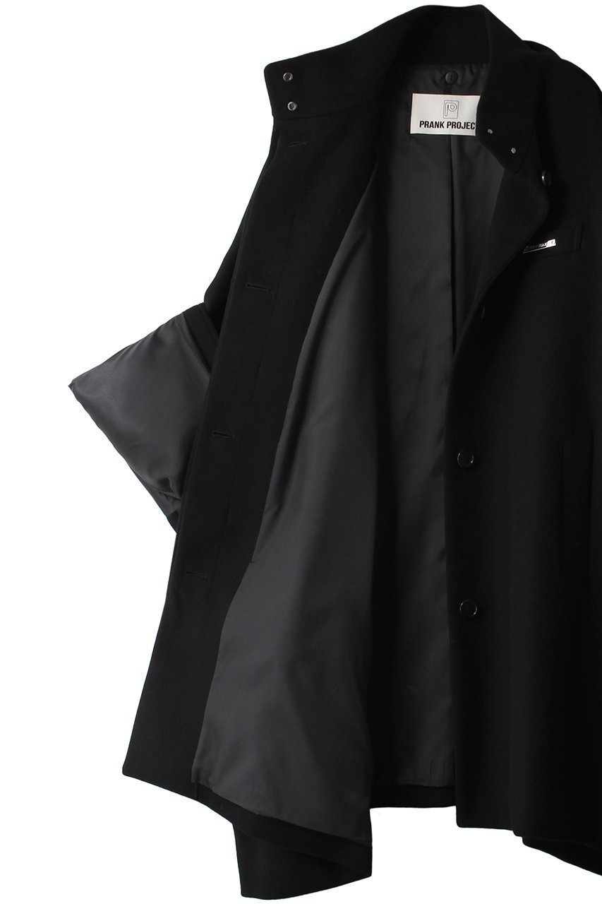【プランク プロジェクト/PRANK PROJECT】のスーパー140ウールポンチョコート / Super 140 Wool Poncho Coat 人気、トレンドファッション・服の通販 founy(ファニー) 　ファッション　Fashion　レディースファッション　Fashion for Women　アウター　Coat / Outerwear Collection　コート・ロングコート・ピーコート　Long Coats, Peacoats & More　ポンチョ・ケープコート　Ponchos & Capes　ショート　Short, Short Length　スタンド　Stand Collar, Upright Stand　ビッグ　Big, Oversized　ポケット　Pocket, Pocket Detail　マフラー　Scarf, Muffler　ロング　Long, Long-Length　防寒　Cold Protection, Winter-Ready　other-6|ID: prp329100003541828 ipo3291000000032914480