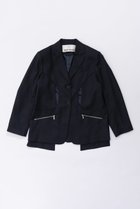 【プランク プロジェクト/PRANK PROJECT】のカットアウトナロージャケット / Cut-out Narrow Jacket 人気、トレンドファッション・服の通販 founy(ファニー) ファッション Fashion レディースファッション WOMEN アウター Coat Outerwear ジャケット Jackets おすすめ Recommend ジャケット Jacket ストライプ Stripe thumbnail NVY(ネイビー)|ID: prp329100003541831 ipo3291000000023371745