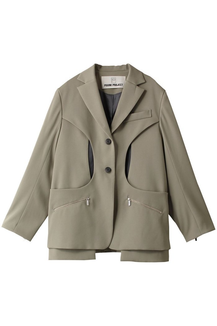 【プランク プロジェクト/PRANK PROJECT】のカットアウトナロージャケット / Cut-out Narrow Jacket インテリア・キッズ・メンズ・レディースファッション・服の通販 founy(ファニー) https://founy.com/ ファッション Fashion レディースファッション Fashion for Women アウター Coat / Outerwear Collection レディースジャケット・軽アウター Jackets おすすめ Recommended / Our Picks ジャケット Jacket, Outerwear ストライプ Stripe, Striped Pattern |ID: prp329100003541831 ipo3291000000032966680