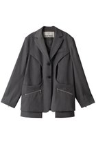 【プランク プロジェクト/PRANK PROJECT】のカットアウトナロージャケット / Cut-out Narrow Jacket GRY(グレー)|ID: prp329100003541831 ipo3291000000032966684