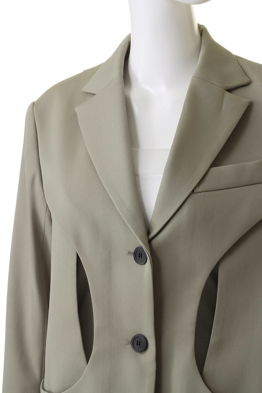 【プランク プロジェクト/PRANK PROJECT】のカットアウトナロージャケット / Cut-out Narrow Jacket 人気、トレンドファッション・服の通販 founy(ファニー) 　ファッション　Fashion　レディースファッション　Fashion for Women　アウター　Coat / Outerwear Collection　レディースジャケット・軽アウター　Jackets　おすすめ　Recommended / Our Picks　ジャケット　Jacket, Outerwear　ストライプ　Stripe, Striped Pattern　other-5|ID: prp329100003541831 ipo3291000000032966699