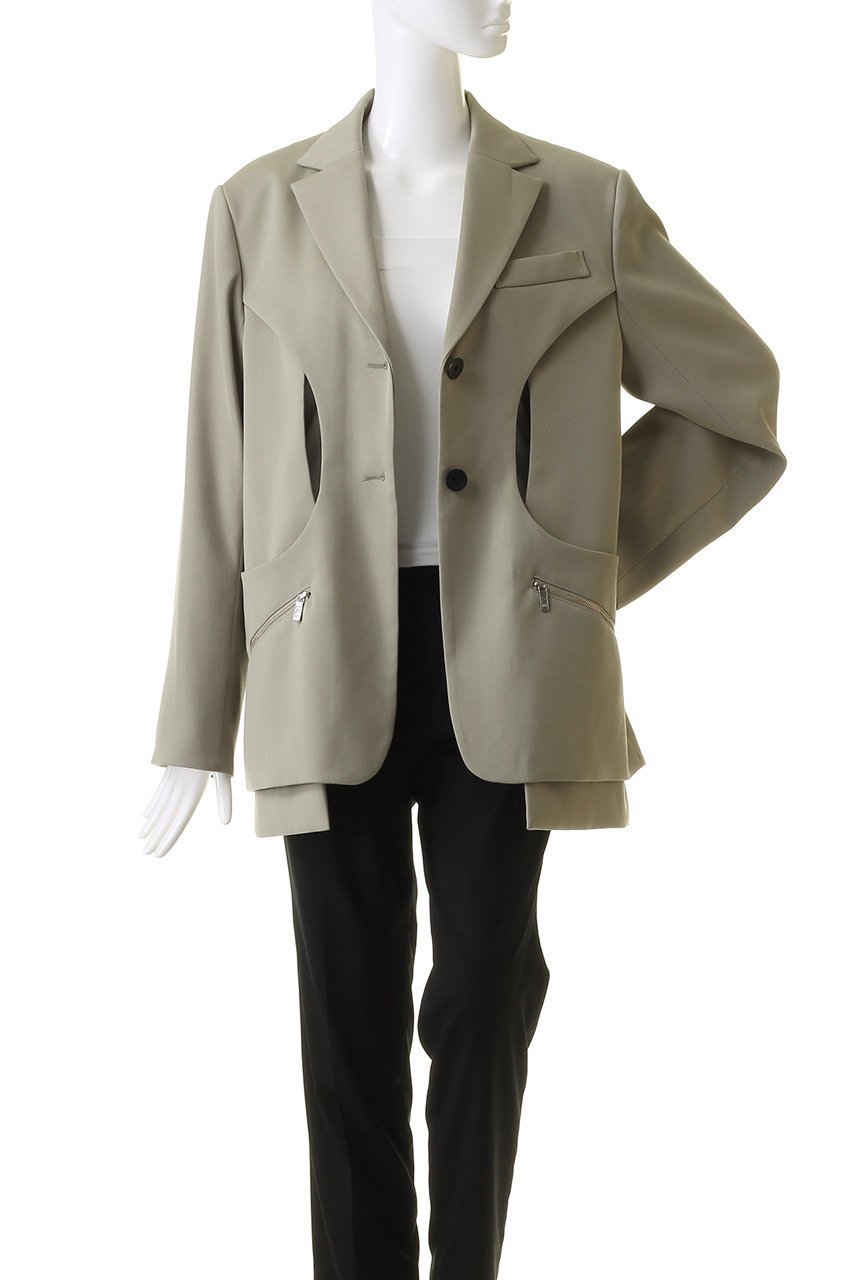 【プランク プロジェクト/PRANK PROJECT】のカットアウトナロージャケット / Cut-out Narrow Jacket 人気、トレンドファッション・服の通販 founy(ファニー) 　ファッション　Fashion　レディースファッション　Fashion for Women　アウター　Coat / Outerwear Collection　レディースジャケット・軽アウター　Jackets　おすすめ　Recommended / Our Picks　ジャケット　Jacket, Outerwear　ストライプ　Stripe, Striped Pattern　other-7|ID: prp329100003541831 ipo3291000000032966707