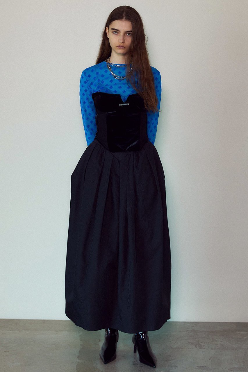 【プランク プロジェクト/PRANK PROJECT】のマルチファブリックボリュームスカート / Multi Fabric Voluminous Skirt 人気、トレンドファッション・服の通販 founy(ファニー) 　ファッション　Fashion　レディースファッション　Fashion for Women　スカート　Skirts　ロングスカート　Long Skirts / Maxi & Midi Skirts　コンパクト　Compact, Small Size　シャンブレー　Chambray, Denim-Like Fabric　チュール　Tulip, Tulip Motif　ロング　Long, Long-Length　エレガント 上品　Elegant　other-8|ID: prp329100003541832 ipo3291000000035424842