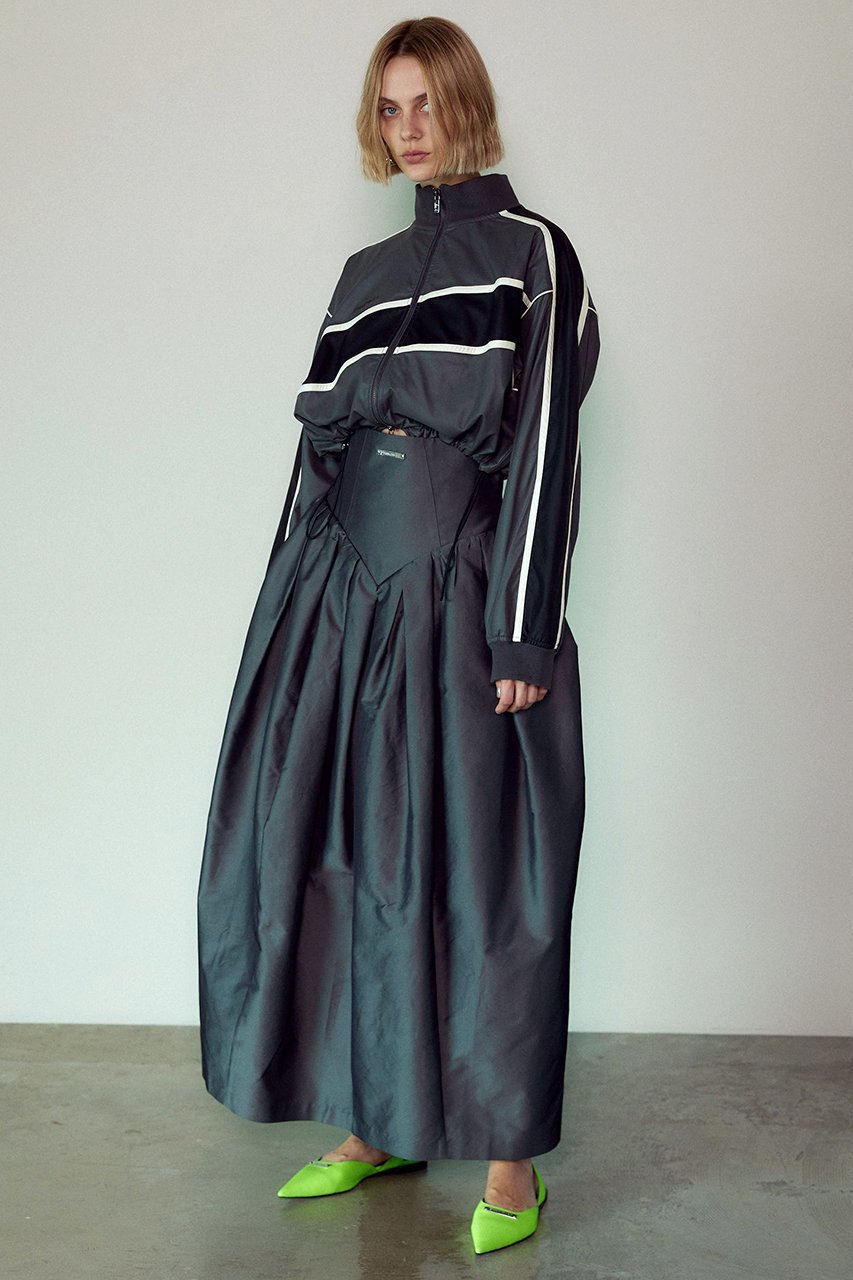 【プランク プロジェクト/PRANK PROJECT】のマルチファブリックボリュームスカート / Multi Fabric Voluminous Skirt 人気、トレンドファッション・服の通販 founy(ファニー) 　ファッション　Fashion　レディースファッション　Fashion for Women　スカート　Skirts　ロングスカート　Long Skirts / Maxi & Midi Skirts　コンパクト　Compact, Small Size　シャンブレー　Chambray, Denim-Like Fabric　チュール　Tulip, Tulip Motif　ロング　Long, Long-Length　エレガント 上品　Elegant　other-6|ID: prp329100003541832 ipo3291000000035954398