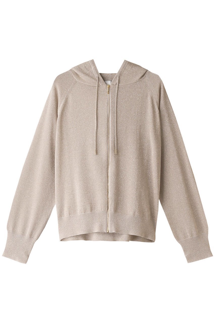 【ベイジ,/BEIGE,】のJUSSIEU (ジュシュ―)/ラメニットパーカー インテリア・キッズ・メンズ・レディースファッション・服の通販 founy(ファニー) 　ファッション　Fashion　レディースファッション　WOMEN　トップス・カットソー　Tops/Tshirt　ニット　Knit Tops　パーカ　Sweats　コンパクト　Compact　シンプル　Simple　パーカー　Hoodie　冬　Winter　秋　Autumn/Fall　ゴールド|ID: prp329100003541865 ipo3291000000026992691