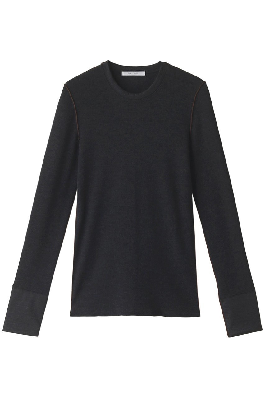 【ベイジ,/BEIGE,】のFORD (フォード)/クルーネックニット インテリア・キッズ・メンズ・レディースファッション・服の通販 founy(ファニー) 　ファッション　Fashion　レディースファッション　Fashion for Women　トップス・カットソー　Cut & Sew Tops　ニット　Knit Tops & Sweaters　カジュアルプルオーバー・ニットトップス　Pullovers & Knit Tops / Casual Pullovers　インナー　Innerwear　シンプル　Simple, Minimal　チャコール×ブラウン|ID: prp329100003541866 ipo3291000000035656336