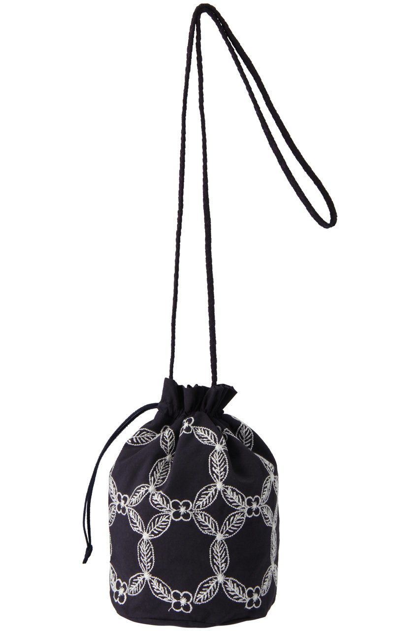 【ミナ ペルホネン/mina perhonen / KIDS】の【KIDS】hanahaショルダーバッグ ネイビー F インテリア・キッズ・メンズ・レディースファッション・服の通販 founy(ファニー) 　ファッション　Fashion　キッズファッション　Fashion for Kids　ポーチ　Pouch, Small Case　レース　Lace, Lace Fabric　巾着　Drawstring Bag, Kinchaku　ネイビー|ID: prp329100003543615 ipo3291000000036236015