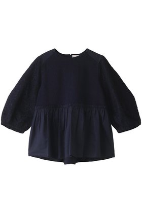 【マリリンムーン/MARILYN MOON】のコンストラクティブレースプルオーバー 人気、トレンドファッション・服の通販 founy(ファニー) ファッション Fashion レディースファッション WOMEN トップス・カットソー Tops/Tshirt ニット Knit Tops プルオーバー Pullover なめらか スリーブ パーティ フレア レース |ID:prp329100003545380