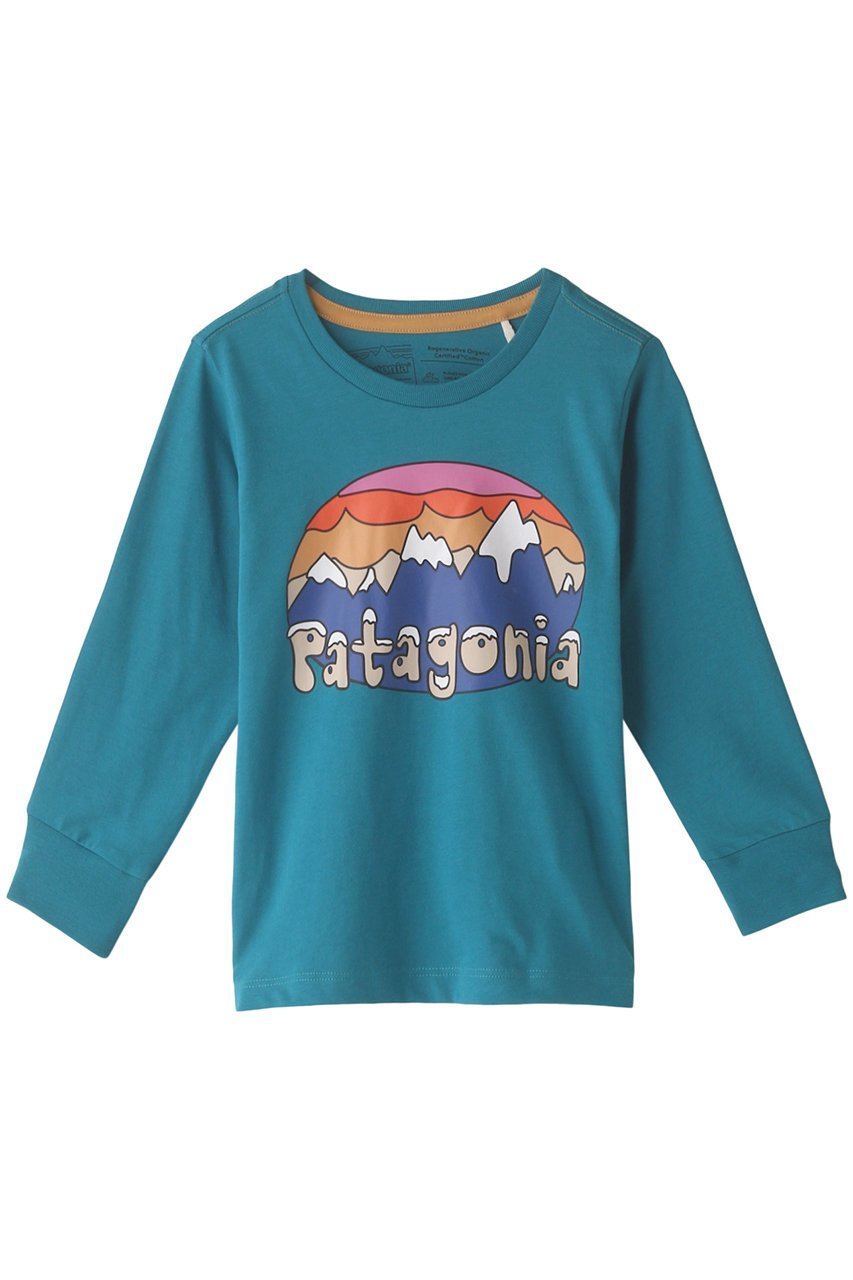 【パタゴニア/patagonia / KIDS】の【Baby&Kids】リジェネラティブオーガニックサーティファイドフィッツロイTシャツ インテリア・キッズ・メンズ・レディースファッション・服の通販 founy(ファニー) 　ファッション　Fashion　キッズファッション　KIDS　トップス・カットソー　Tops/Tees/Kids　アウトドア　Outdoor　フィット　Fit　フロント　Front　プリント　Print　長袖　Long Sleeve　Belay Blue|ID: prp329100003546388 ipo3291000000023398695