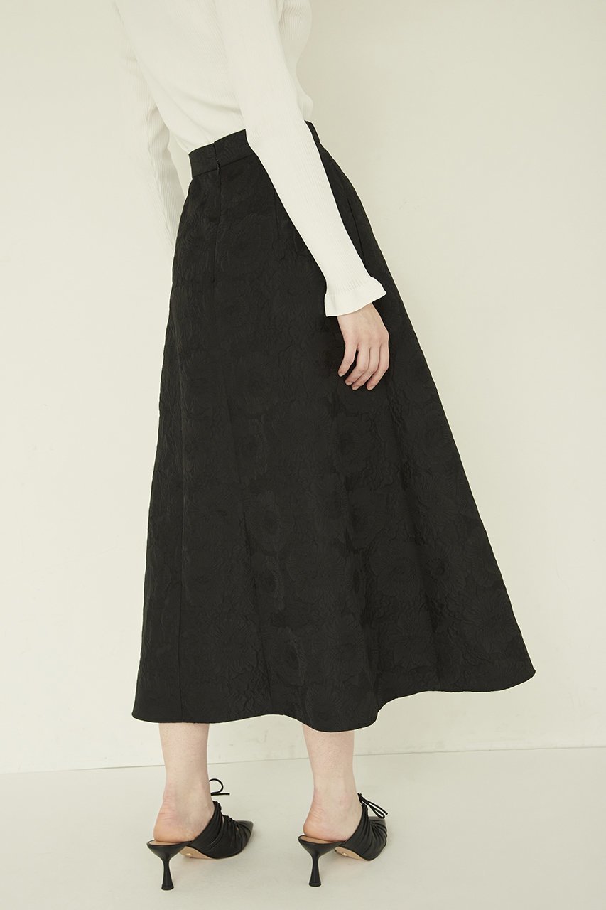 【エムダブリュー/MW】のジャガード ボリュームフレア スカート 人気、トレンドファッション・服の通販 founy(ファニー) 　ファッション　Fashion　レディースファッション　Fashion for Women　スカート　Skirts　Aライン・フレアスカート　A-Line & Flared Skirts　ロングスカート　Long Skirts / Maxi & Midi Skirts　シンプル　Simple, Minimal　ジャカード／ジャガード　Jacquard, Woven Pattern　フレア　Flare, Flared　ロング　Long, Long-Length　人気　Popular, Best Seller　other-7|ID: prp329100003549375 ipo3291000000032910536