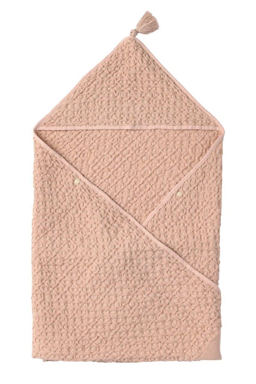 【マールマール/MARLMARL / KIDS】の【BABY&KIDS】オーガニックフード付きタオル hooded towel ivory F インテリア・キッズ・メンズ・レディースファッション・服の通販 founy(ファニー) 　ファッション　Fashion　キッズファッション　Fashion for Kids　タオル　Towel, Bath Towel　タッセル　Tassel, Fringe　ベビー　Baby, Babywear　ポンチョ　Poncho, Cape Style　ロング　Long, Long-Length　ワッフル　Waffle, Waffle Knit　再入荷　Restock / Back in Stock　定番　Standard, Basic Item　apricot|ID: prp329100003549378 ipo3291000000034584305