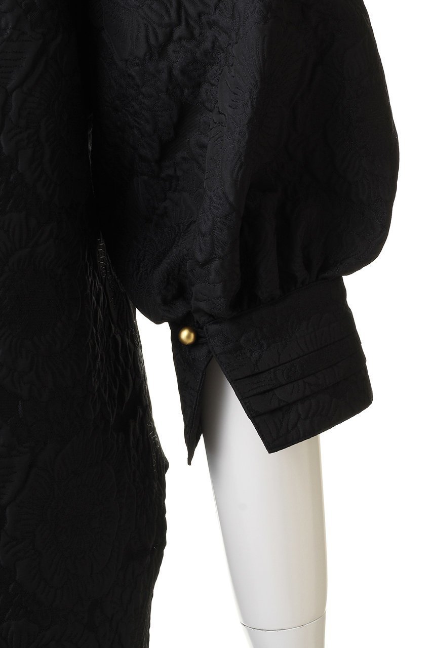 【エムダブリュー/MW】のジャガード タック ブラウス 人気、トレンドファッション・服の通販 founy(ファニー) 　ファッション　Fashion　レディースファッション　Fashion for Women　トップス・カットソー　Cut & Sew Tops　シャツ・ブラウス・オフィスカジュアル　Elegant Blouses & Button-Ups　カフス　Cuff Design　ショート　Short, Short Length　シンプル　Simple, Minimal　ジャカード／ジャガード　Jacquard, Woven Pattern　スリーブ　Sleeve, Long Sleeve / Short Sleeve　フラワー　Flower, Floral　ワンポイント　One Point, Statement Accent　other-6|ID: prp329100003551080 ipo3291000000032876693