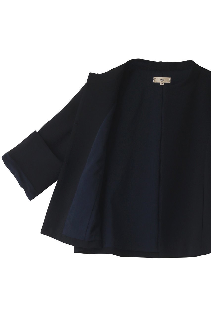 【エムダブリュー/MW】のトリアセテート Aライン ジャケット 人気、トレンドファッション・服の通販 founy(ファニー) 　ファッション　Fashion　レディースファッション　Fashion for Women　アウター　Coat / Outerwear Collection　レディースジャケット・軽アウター　Jackets　ショート　Short, Short Length　ジャケット　Jacket, Outerwear　スタンド　Stand Collar, Upright Stand　ストレッチ　Stretch, Stretchy Fabric　スリット　Slit, Slit Detail　パール　Pearl, Pearl Accent　フレア　Flare, Flared　エレガント 上品　Elegant　ビジネス 仕事 通勤　Business / Work / Commuting　other-6|ID: prp329100003551081 ipo3291000000032954441